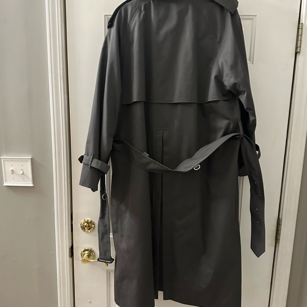 BURBERRY Vintage Khaki Trench Coat Classic Plaid Lined Belted Size Extra Large - Picture 2 of 6